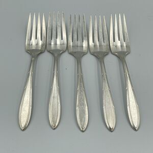 5 Nobility Plate REVERIE Oneida 6 1/4 in Vintage Salad Dessert Forks Replacement